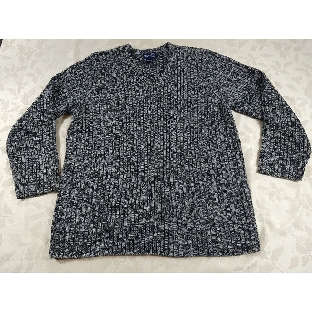 Venezia Jeans Clothing Pullover Sweater Ladies 18/20 Gray/Black/White Warm (552)